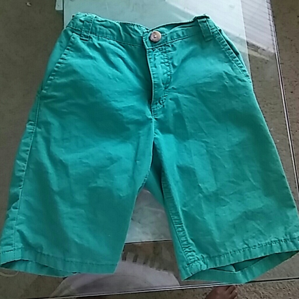 Boys green shorts